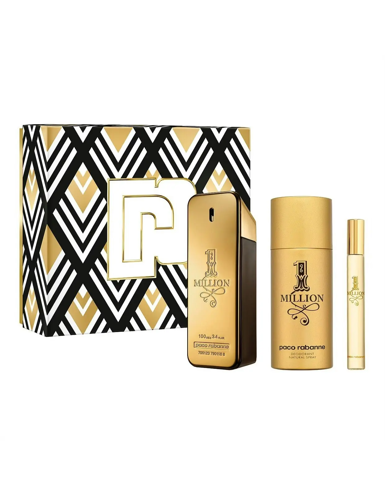 Paco Rabanne 1 Million EDT 3PC 100ml Gift Set