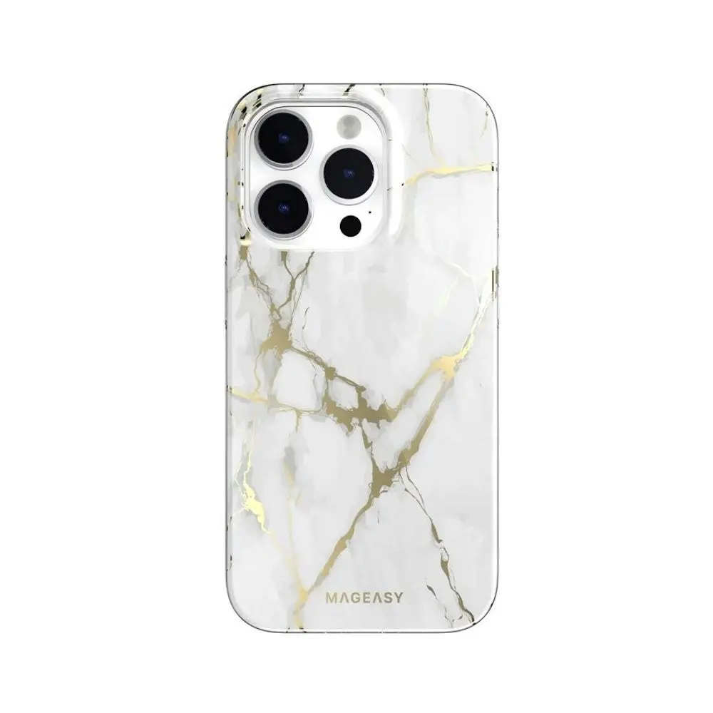 MagEasy Marble Case For Iphone 14 Pro - Champagne White