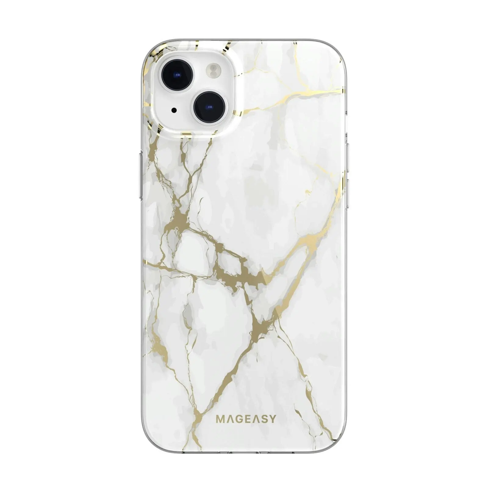 MagEasy Marble Case (magsafe) For Iphone 14 Plus - Champagne White