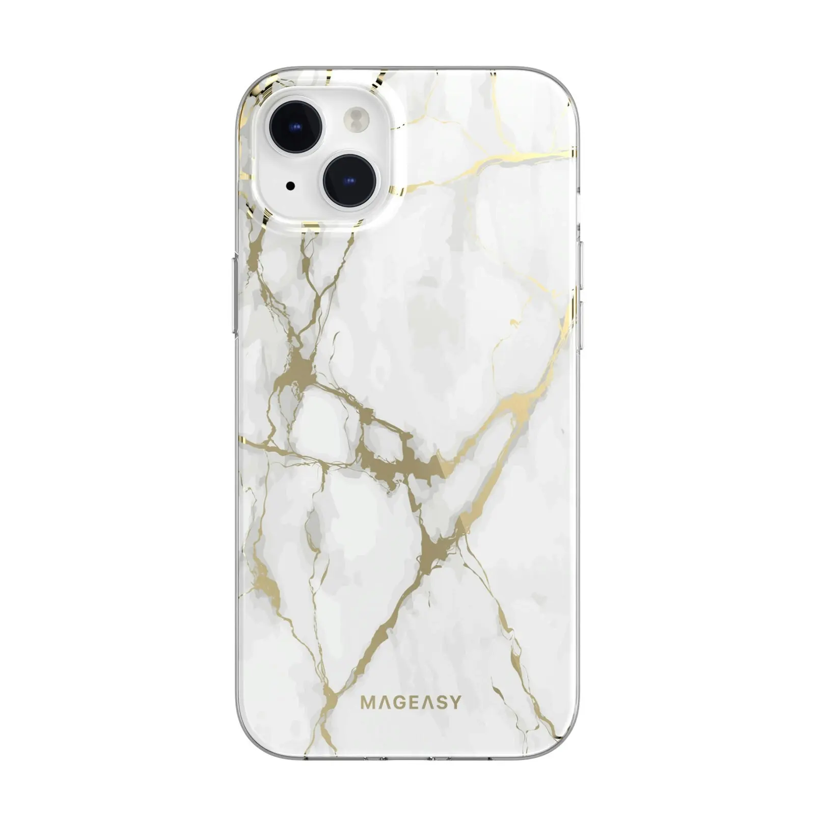 MagEasy Marble Case For Iphone 14 Plus - Champagne White