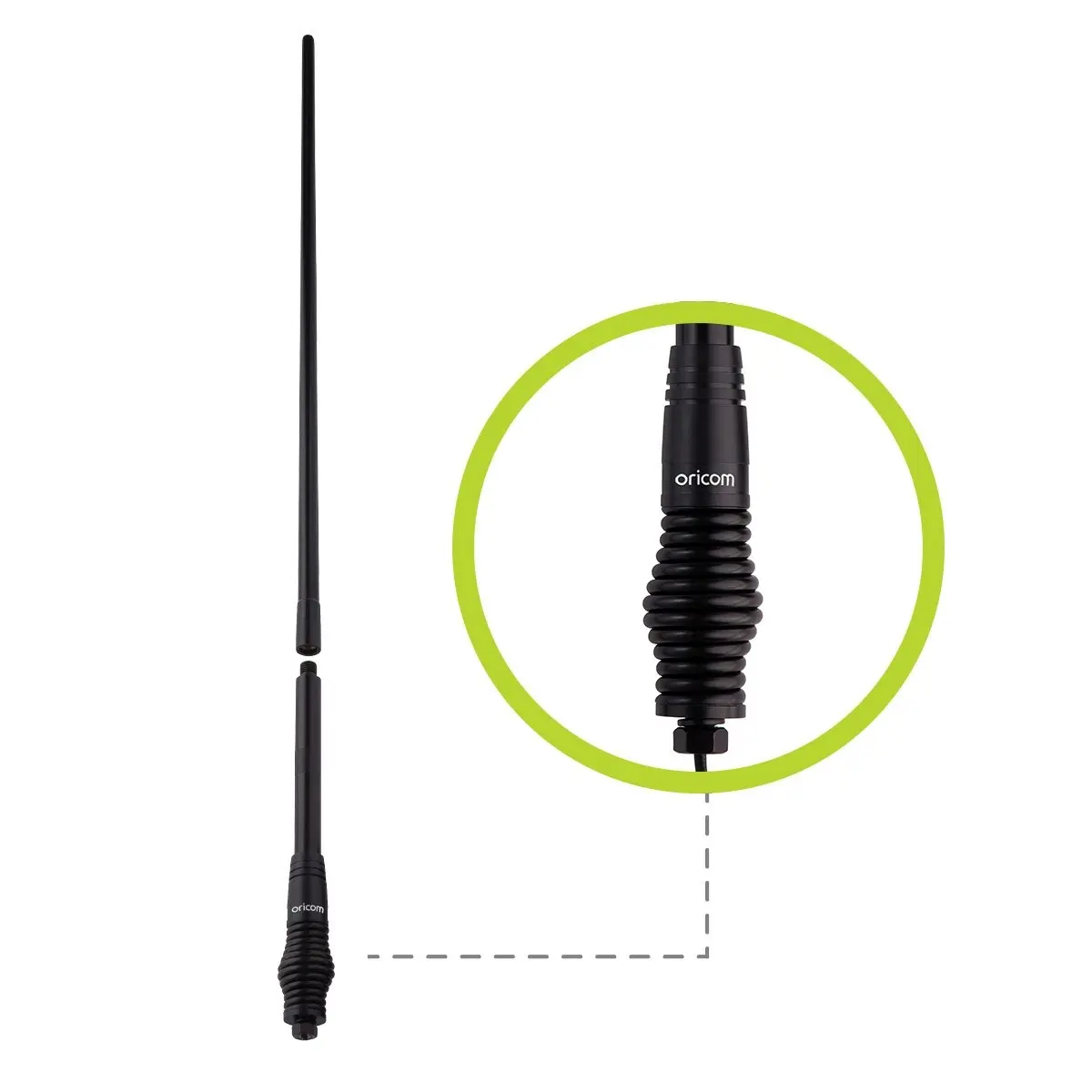 Oricom ANU1200 2-in-1 All-Terrain UHF CB Antenna for Low High Gain (3dbi/6.5dbi)