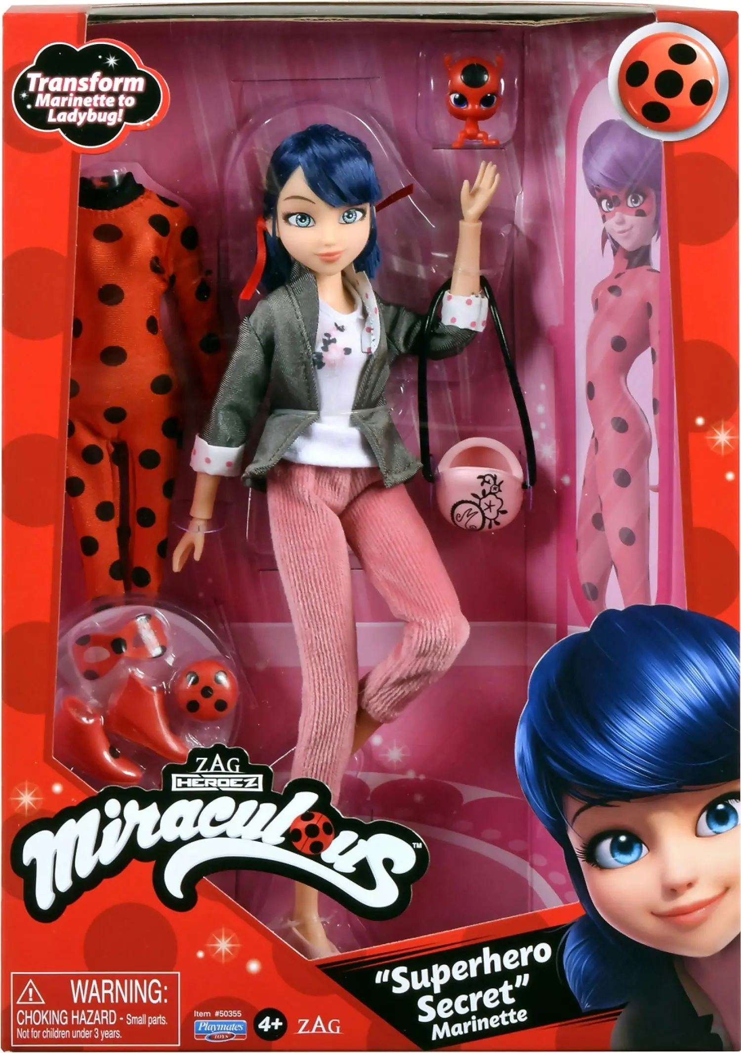 Miraculous Ladybug - Fashion Doll With 2 Outfits ''superhero Secret Marinette''