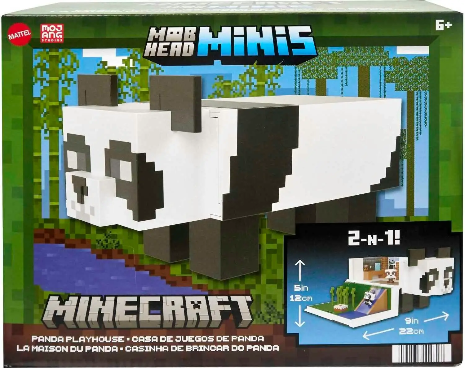 Minecraft - Panda Playhouse Playset Mob Head Minis