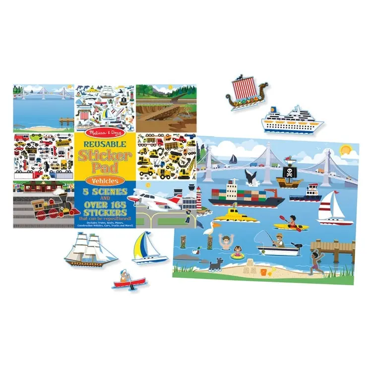 Melissa & Doug - Reusable Sticker Pad - Vehicles