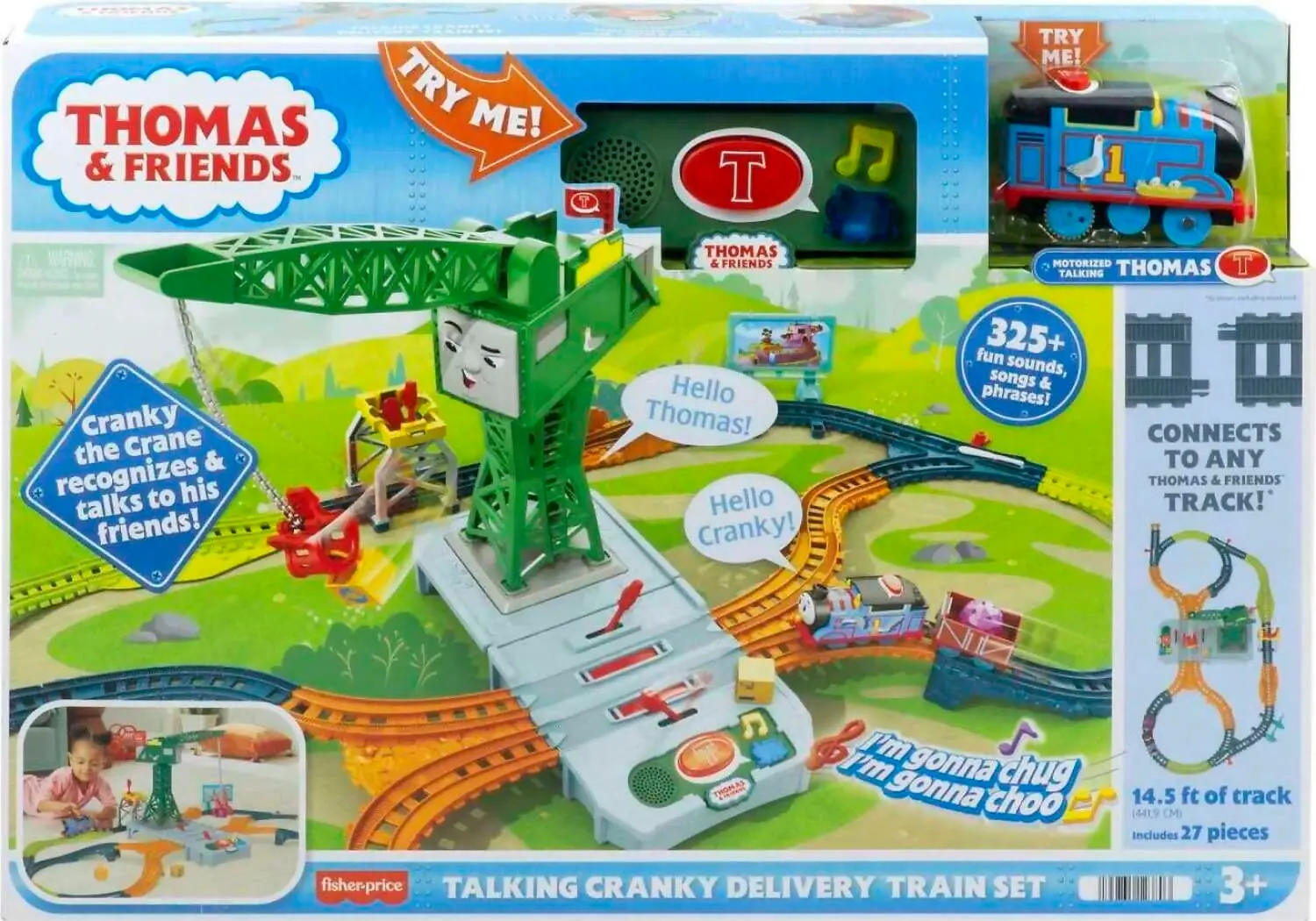 Fisher-price - Thomas & Friends Talking Cranky Delivery Train Set With Songs Sounds & Phrases For Kids