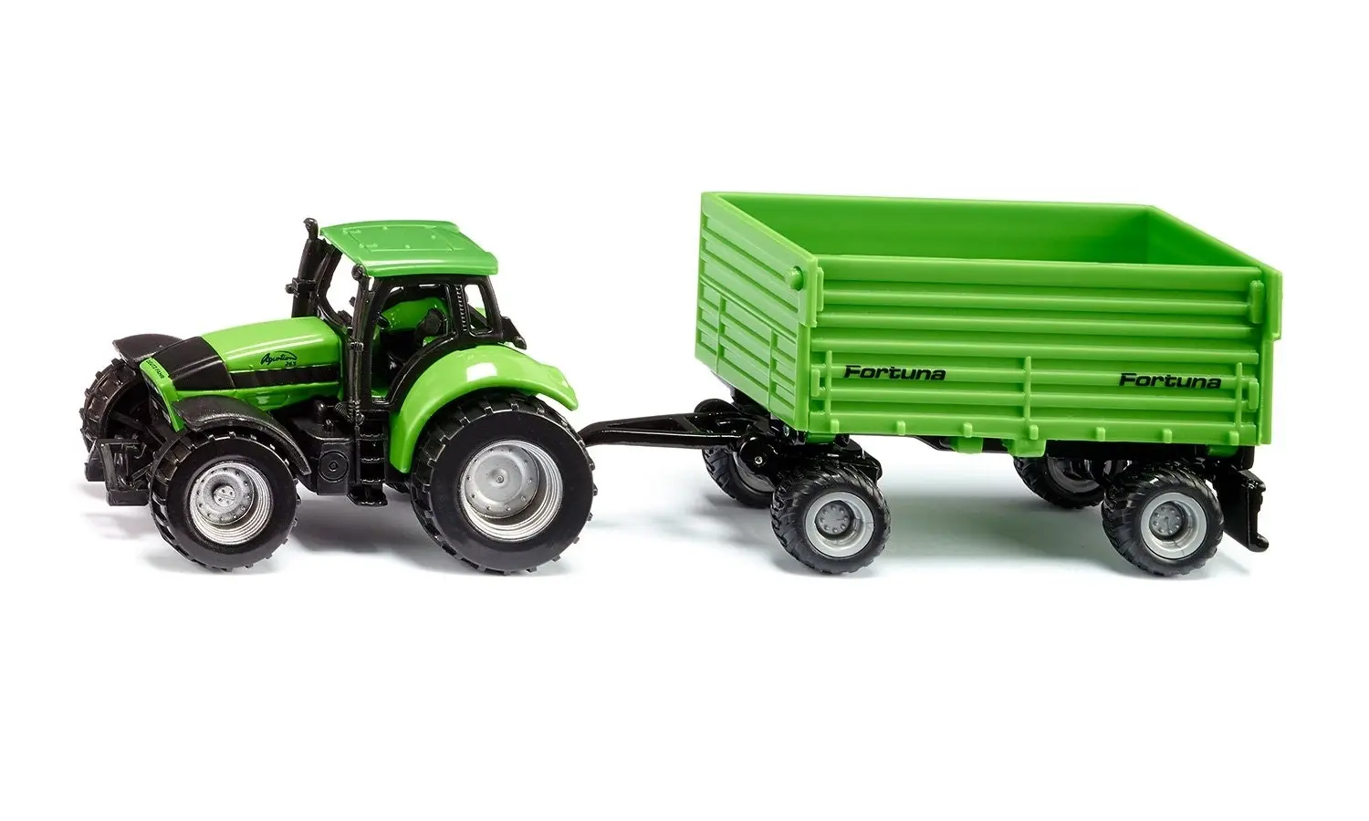 Siku - Deutz-Fahr With Fortuna 2-axle 4 Wheel Trailer