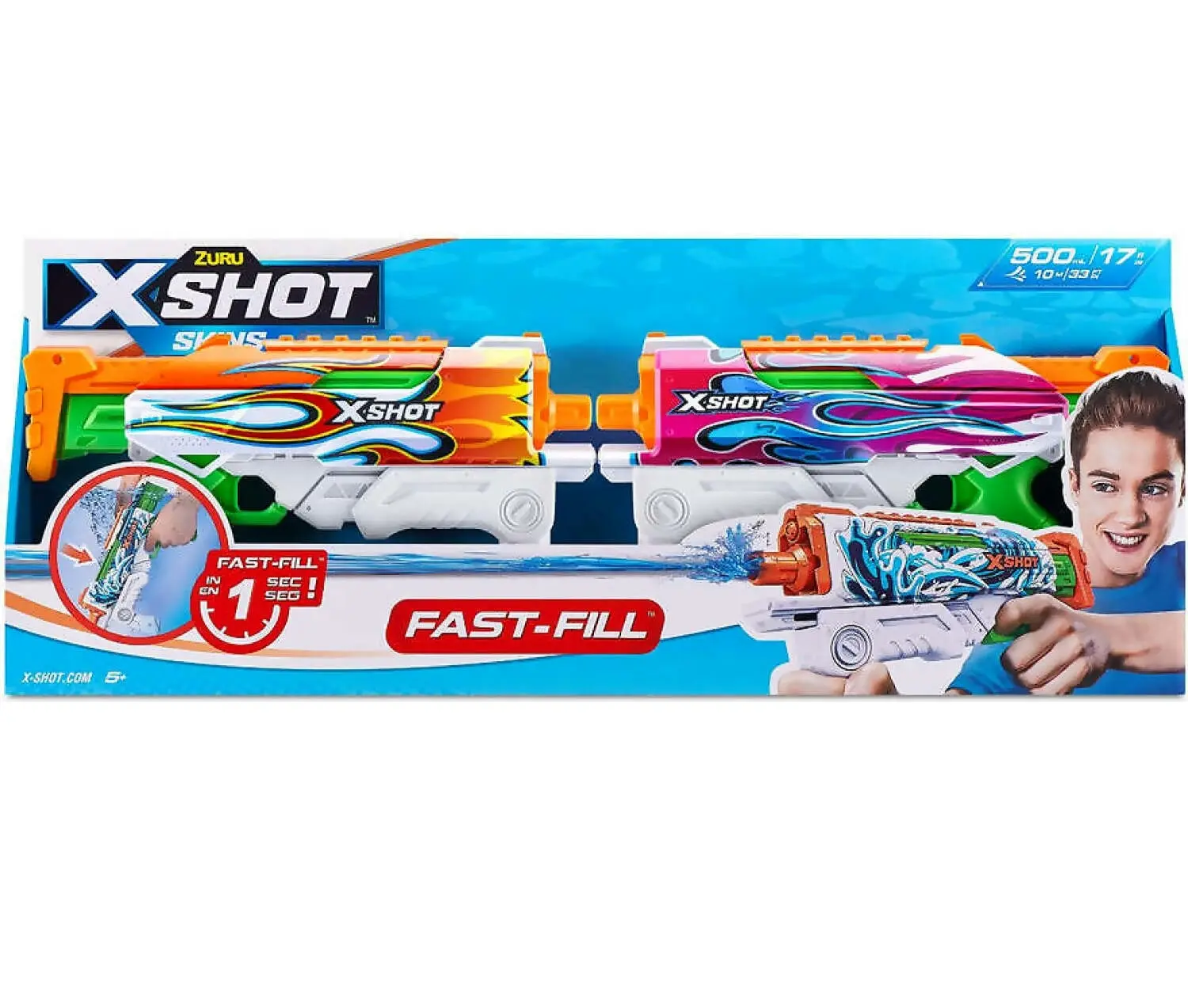 ZURU - Xshot Water Fast Fill Skins Hyperload 2 Pack