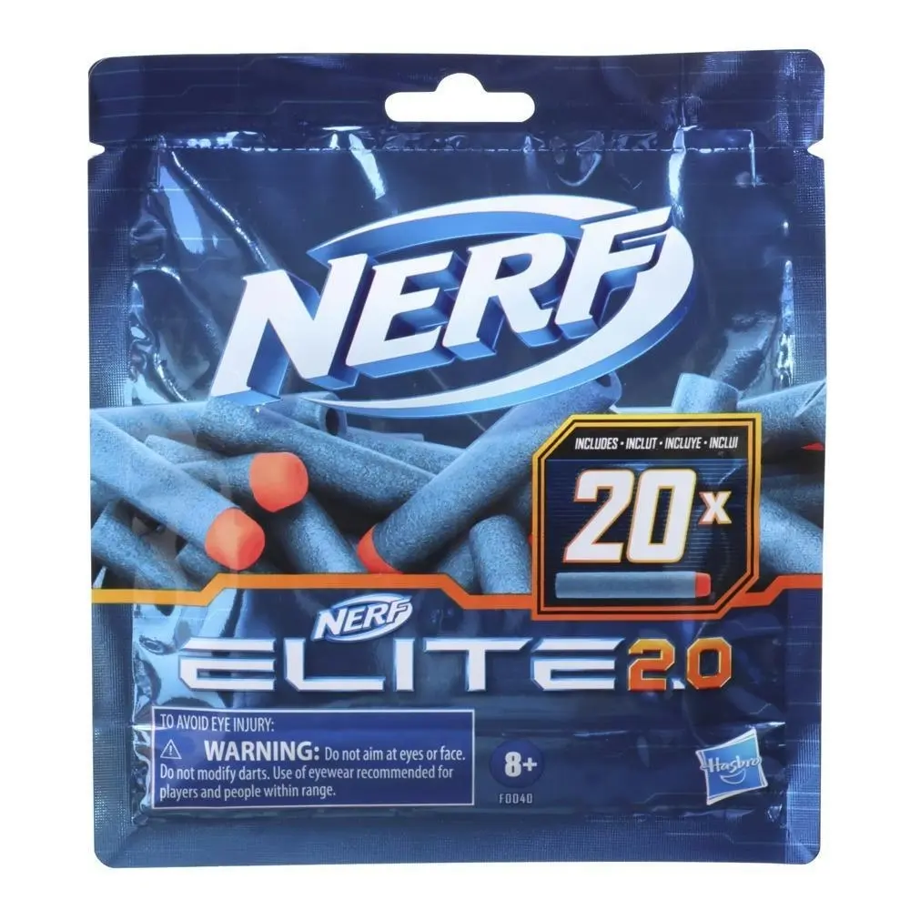 Nerf Elite 2.0 20-dart Refill Pack -- Includes 20 Official Nerf Elite 2.0 Darts Compatible With All Nerf Elite Blasters