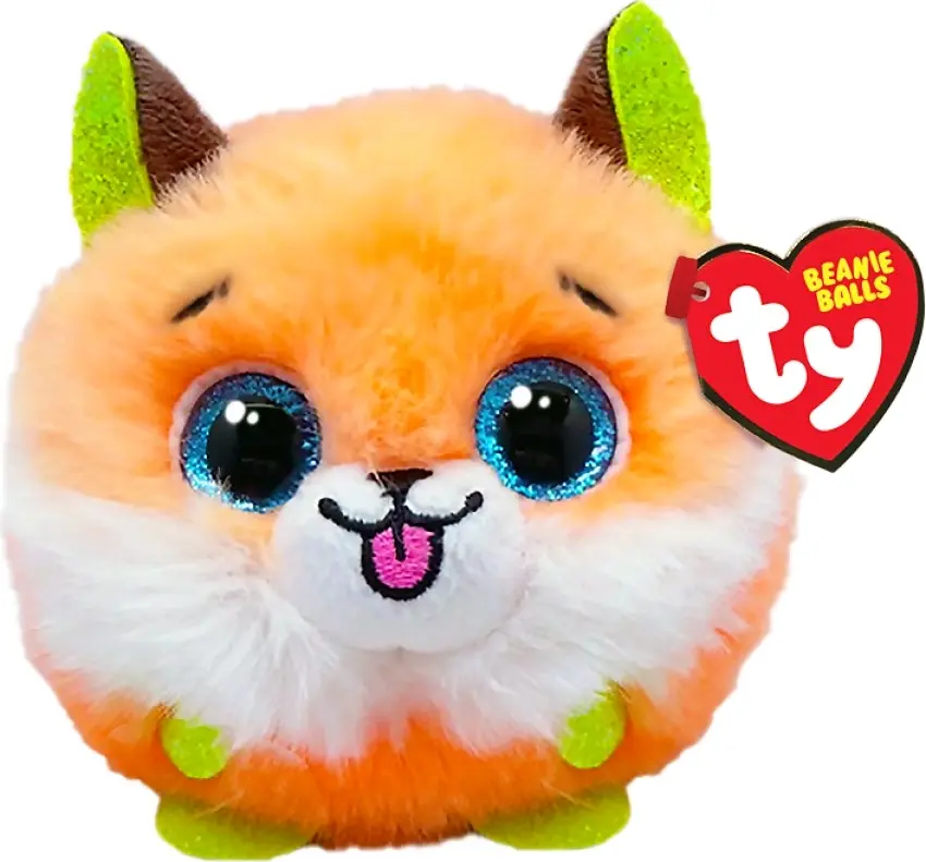 Ty Beanie Boos Balls - Sherbet Orange Fox - Puffies