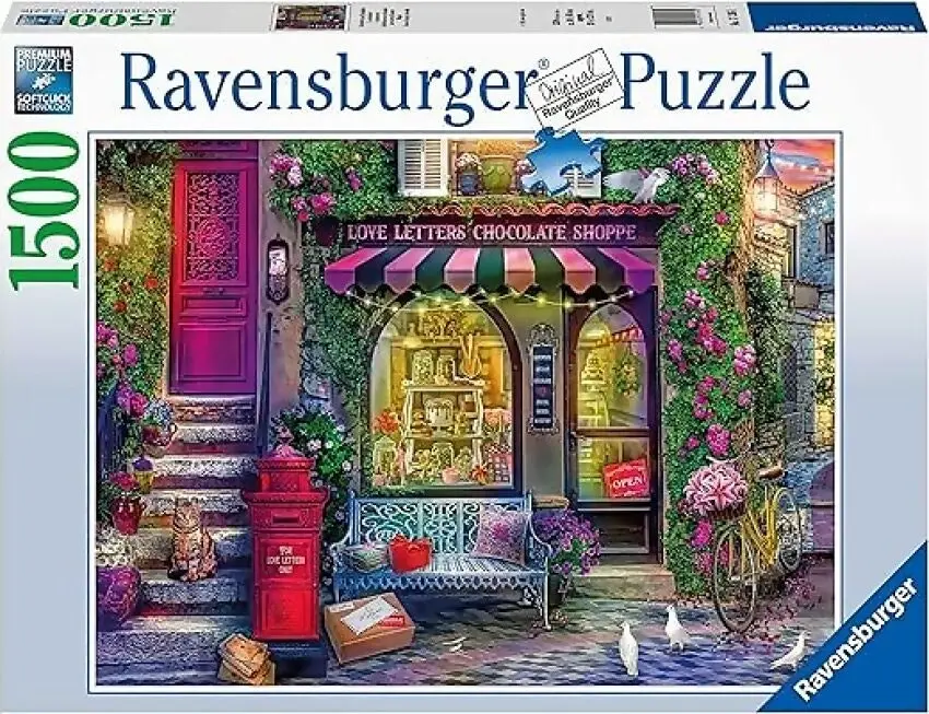 Ravensburger - Love Letters Chocolate Shop Jigsaw Puzzle 1500 Pieces