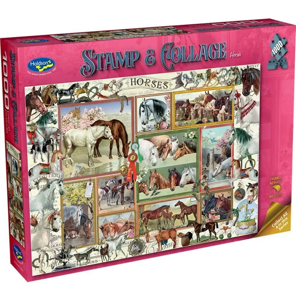 Holdson - Horses - Stamp & Collage Jigsaw Puzzle 1000 Pieces