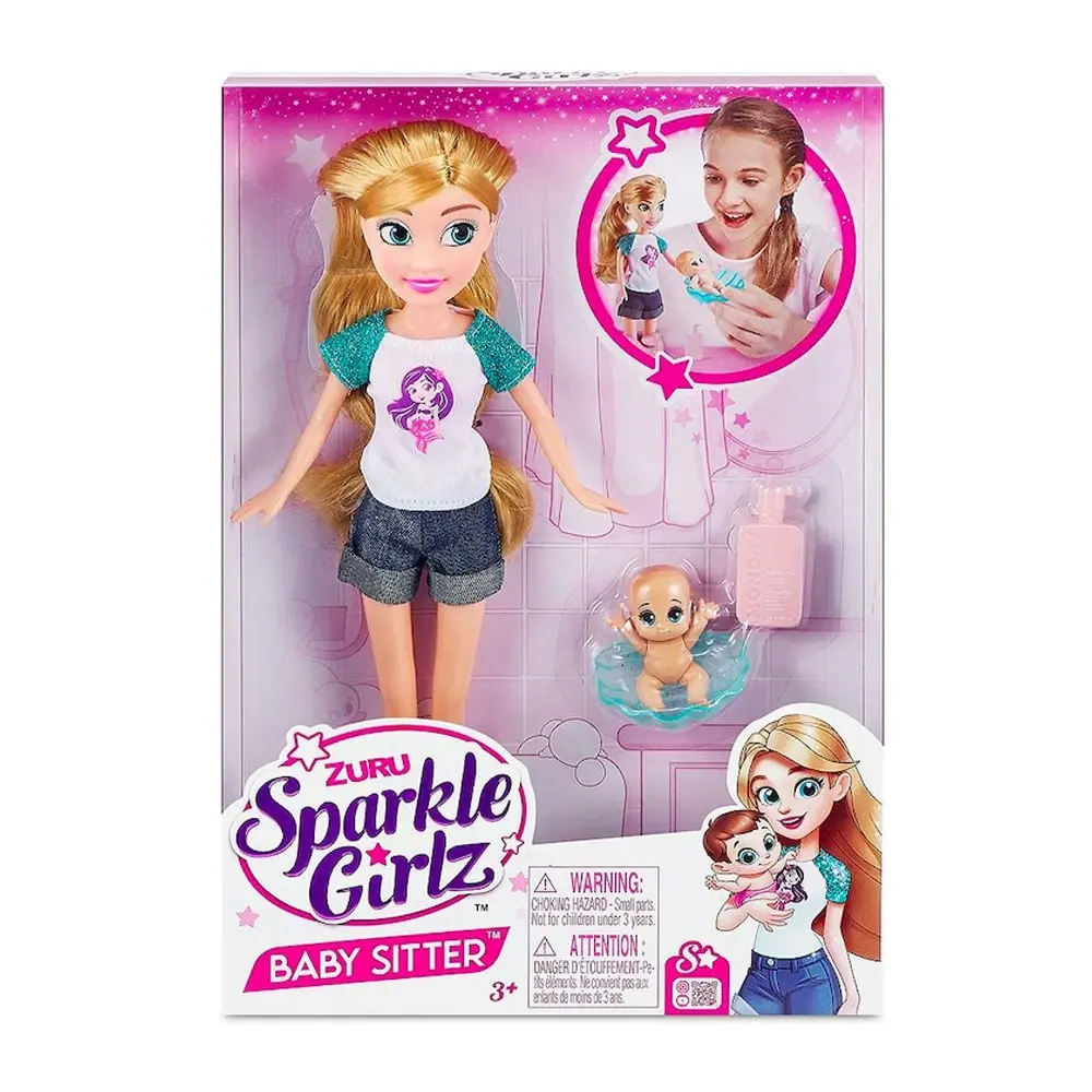 ZURU Sparkle Girlz Babysitter Fashion Dressup Kids/Children Doll Playset 3+