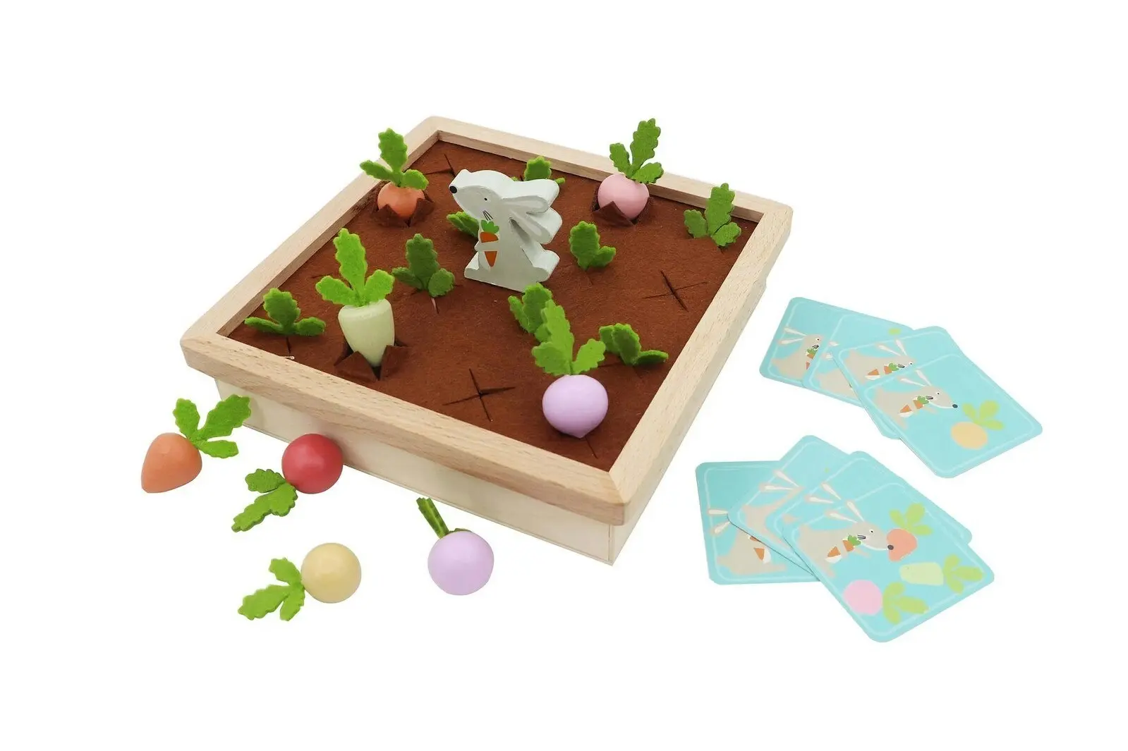 Kaper Kidz Kids/Children Wooden Radish Farm Educational Memory Game 20.5cm 3+