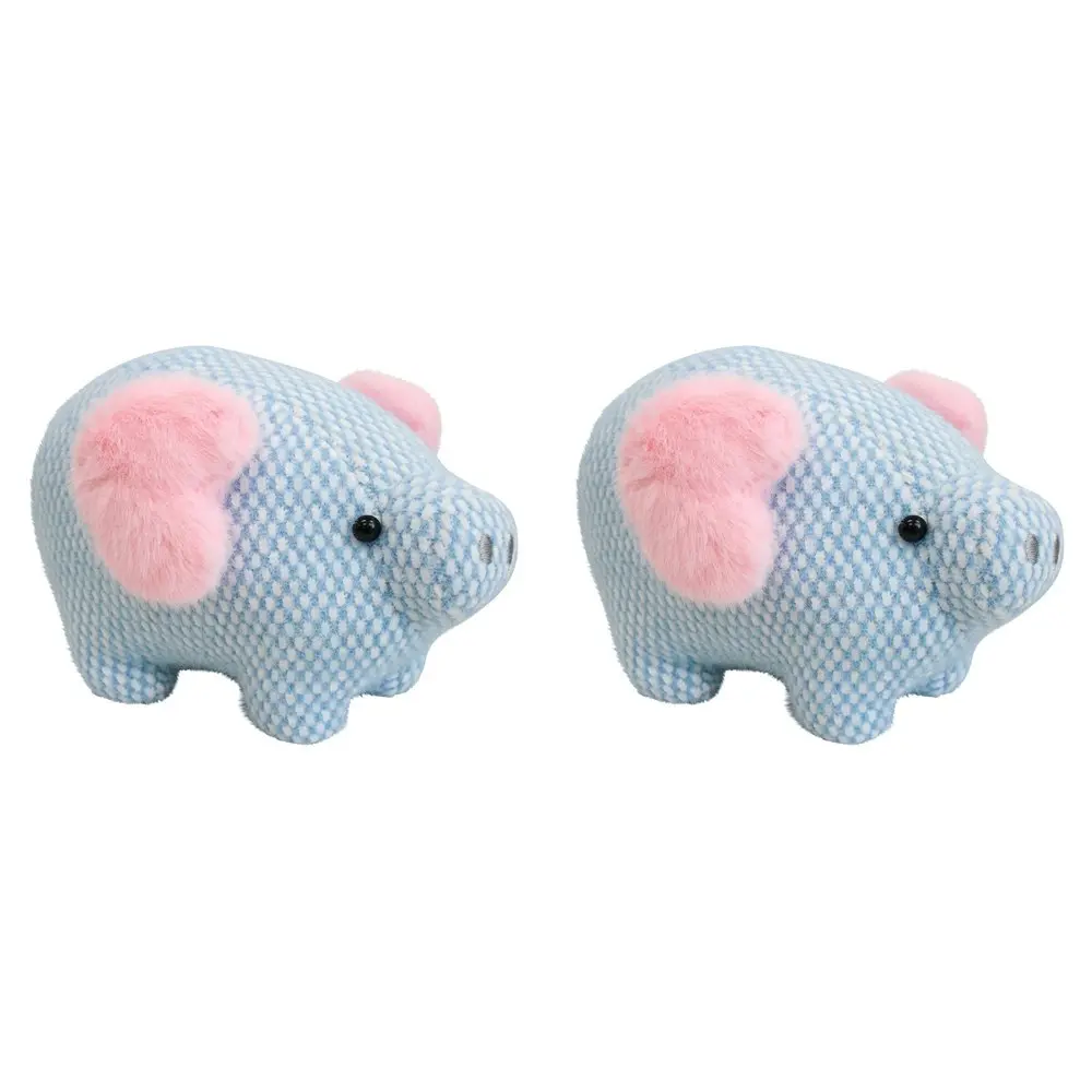 2x Pattie Pig 24cm Plush Toy Kids/Children/Toddler Play Soft Stuffed Animal Blue