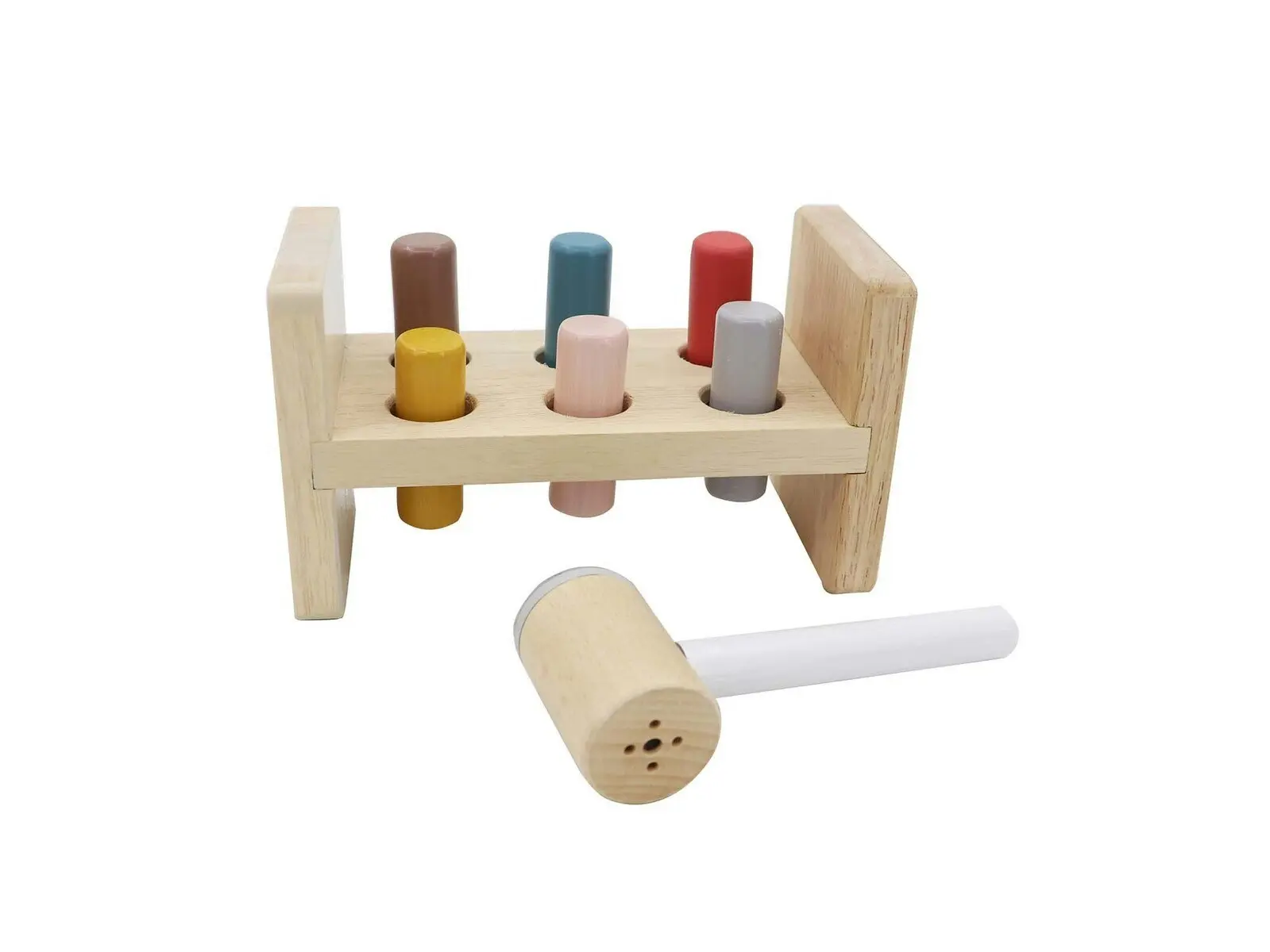 Kaper Kidz Wooden Kids Calm & Breezy Hammer Bench w/Squeaky Sound Toy 12m+