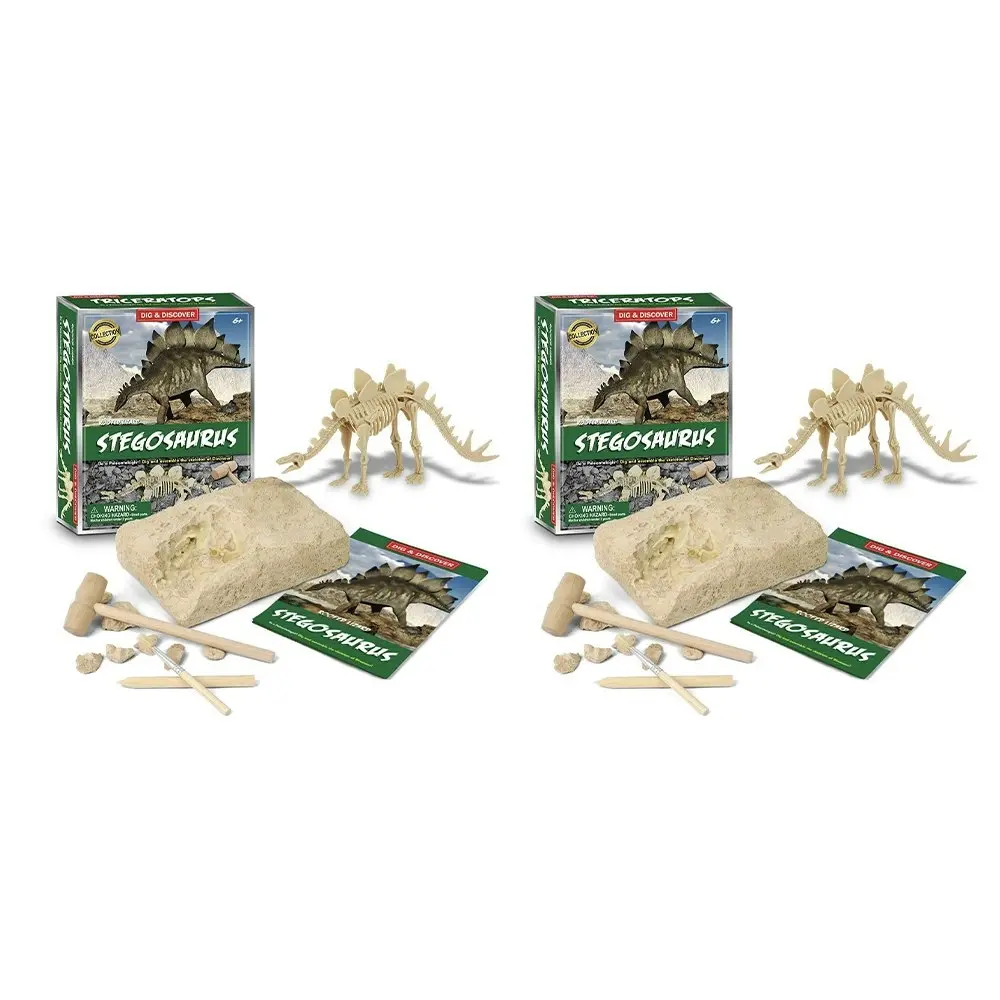 2PK Kaper Kidz Childrens Dig & Discover Stegosaurus Dig/Excavation Kits 6y+