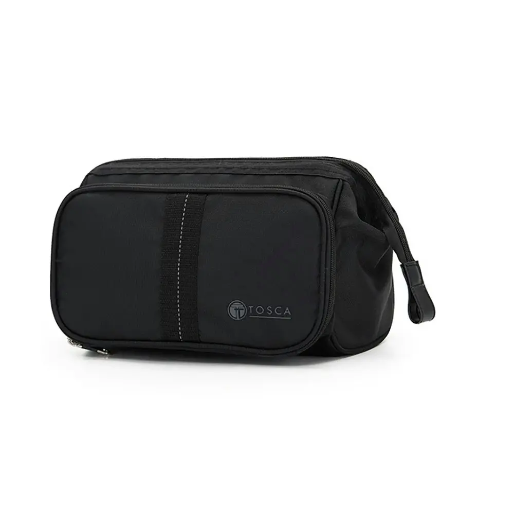 Tosca Deluxe Peronal Grooming/Toiletries Travel Case/Organiser/Bag - Black