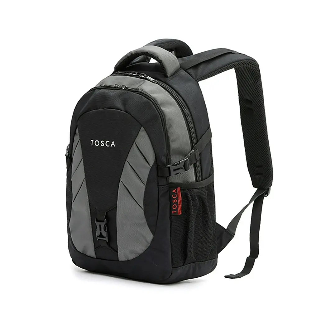 Tosca 20L/42x27x17cm Padded Multi Compartment Shoulder Backpack Bag - Grey/Black