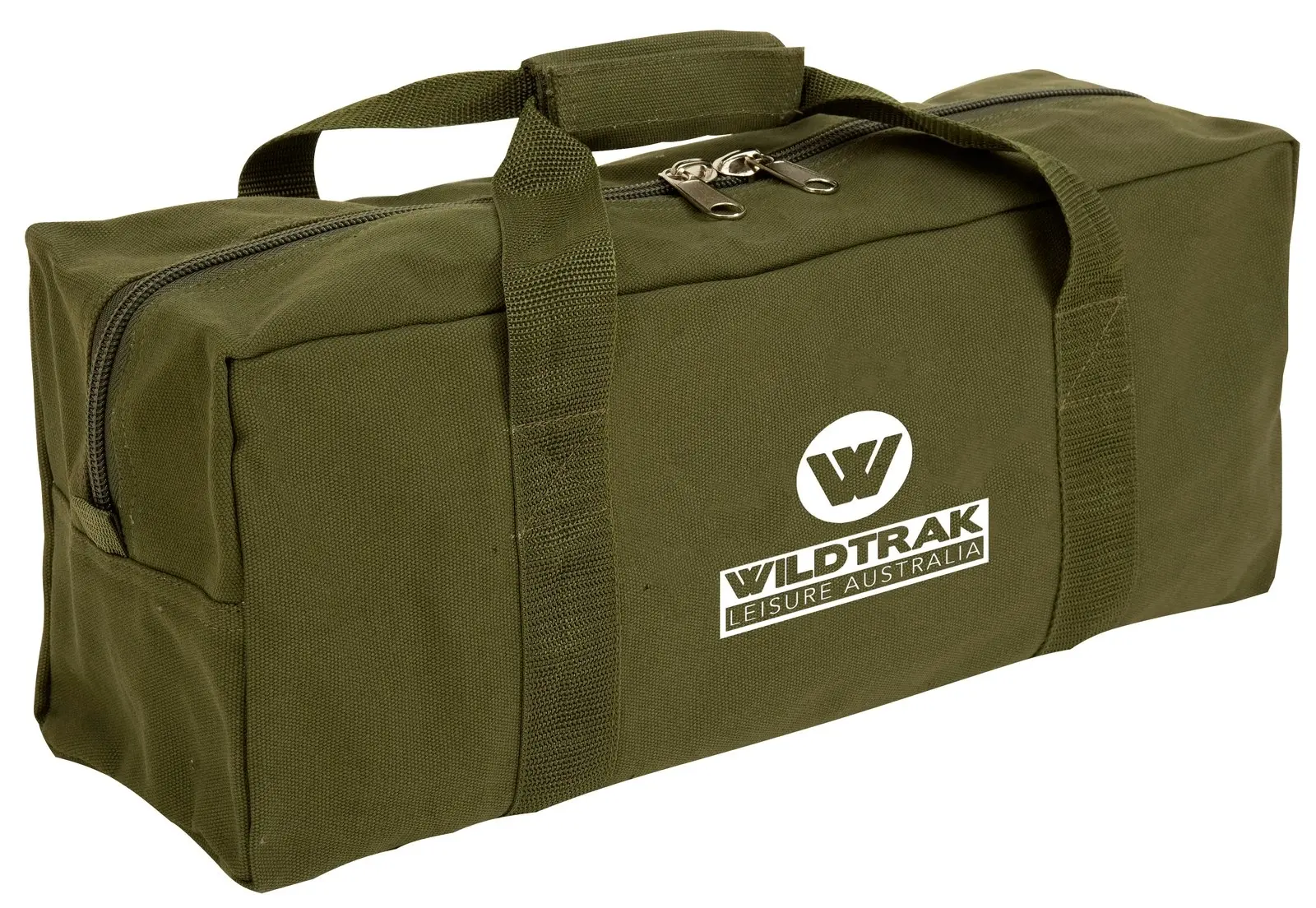 Wildtrak 60x30cm Canvas Carry Duffle Bag Camping/Travel Storage Medium Green