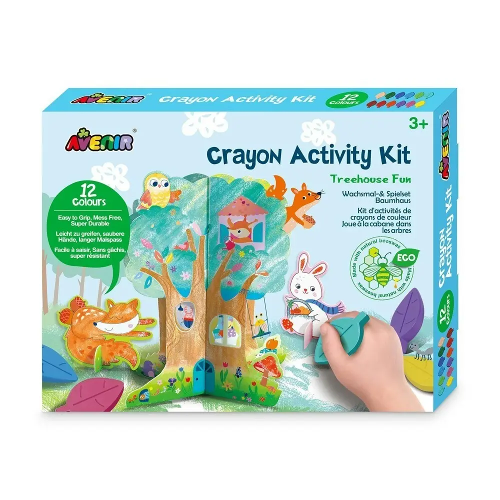 Avenir Crayon Activity Kit Treehouse Fun Art/Craft Kids/Children Colouring 3y+