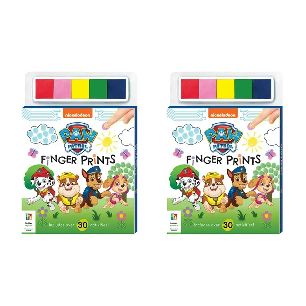 2x Kaleidoscope Paw Patrol Finger Prints Activity Fun Art/Craft Book Kids 3-6y