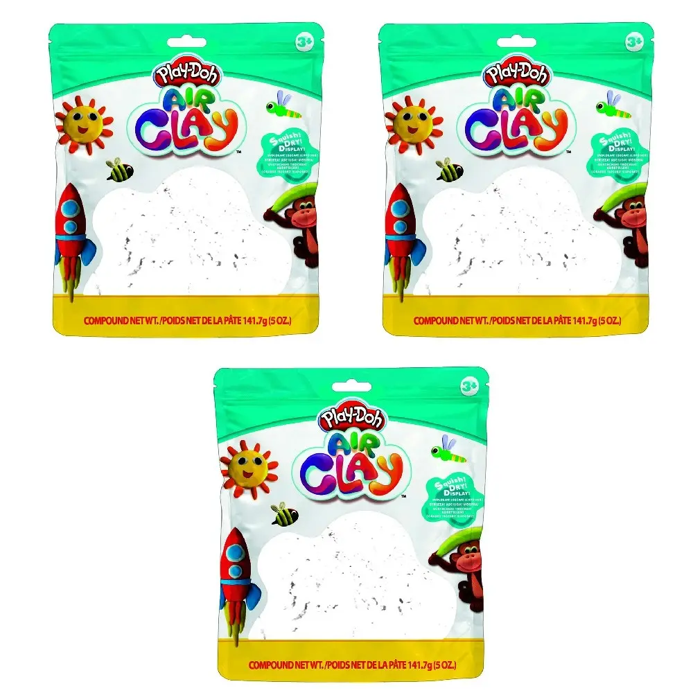 3x Play-Doh 5oz Air Clay Kids/Children Art Craft Fun Play Creative Toy 3y+ White