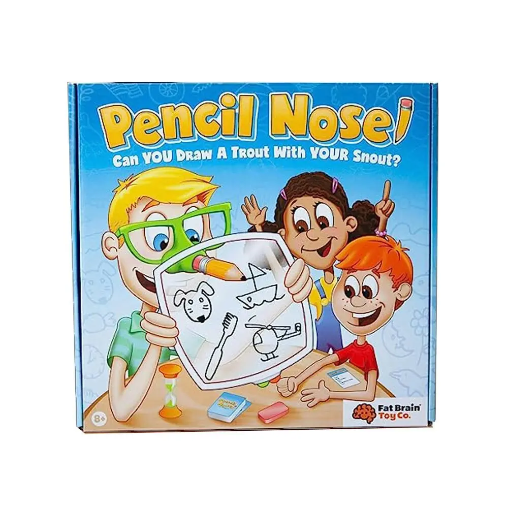 Pencil Nose Kids/Childrens/Family Drawing And Guessing Party Game/Toy 8y+