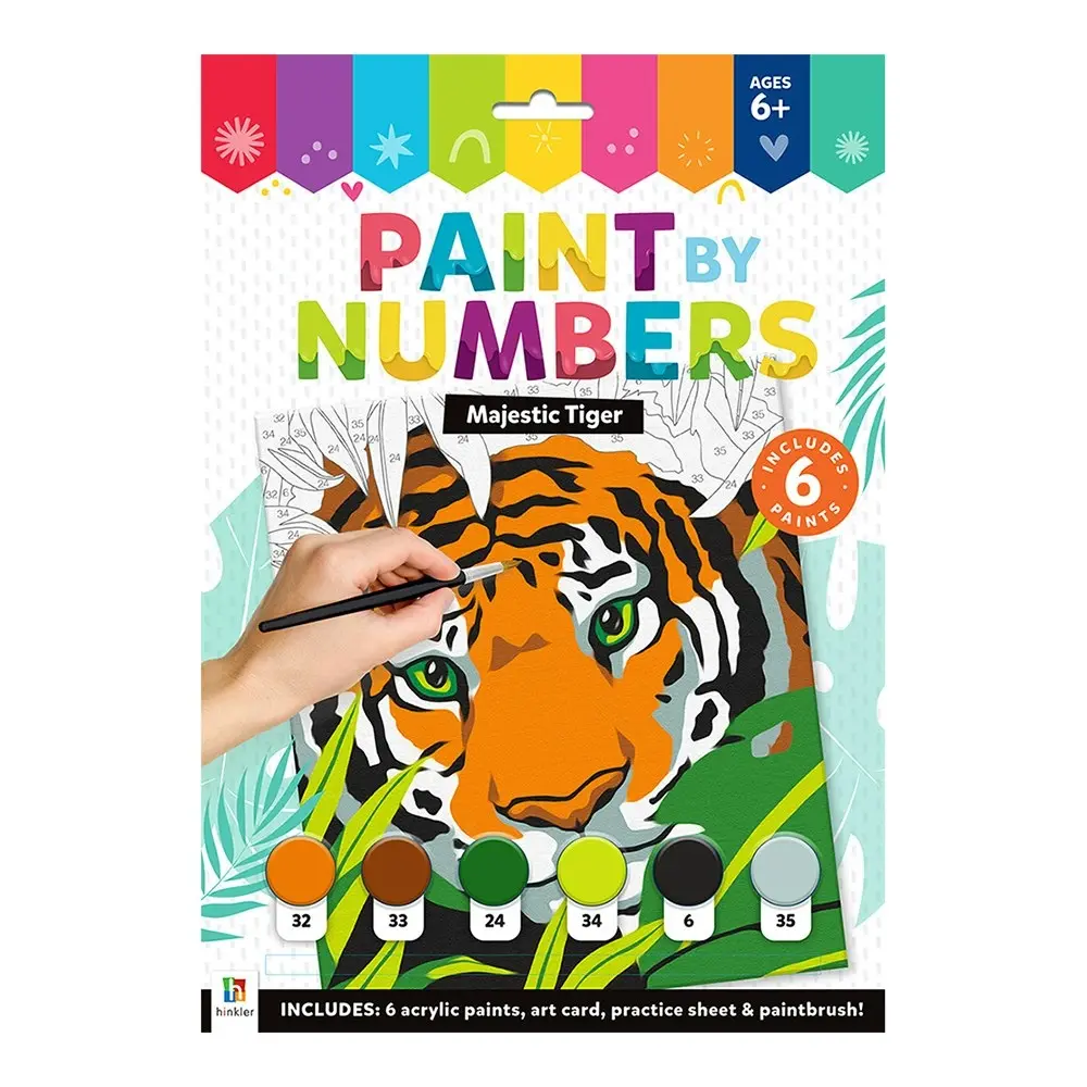 Curious Craft Majestic Tiger Paint by Numbers Art And Craft Kit Activity 6y+