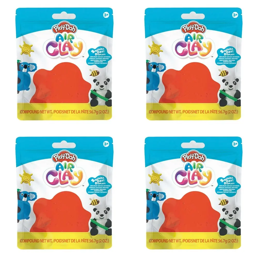 4x Play-Doh 2oz Air Clay Kids/Children Art Craft Fun Play Creative Toy 3y+ Red