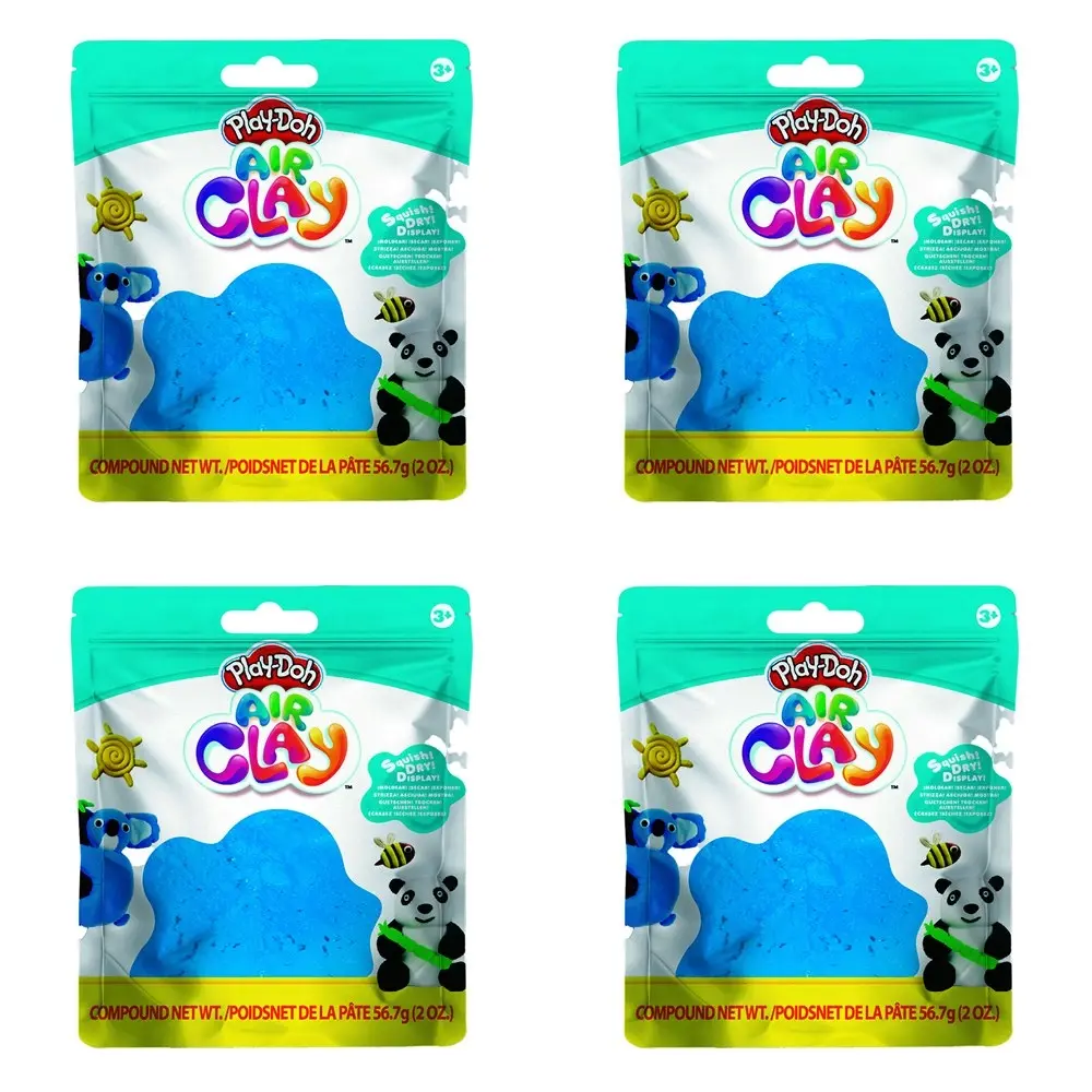 4x Play-Doh 2oz Air Clay Kids/Children Art Craft Fun Play Creative Toy 3y+ Blue