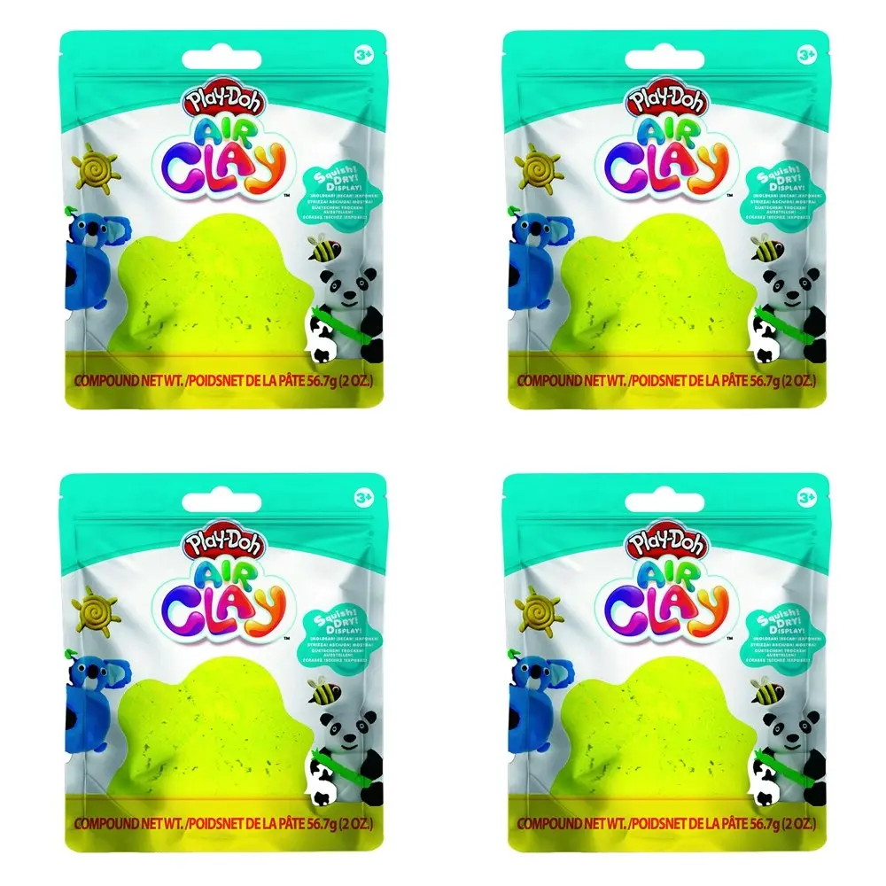 4x Play-Doh 2oz Air Clay Kids/Children Art Craft Fun Play Creative Toy 3+ Yellow