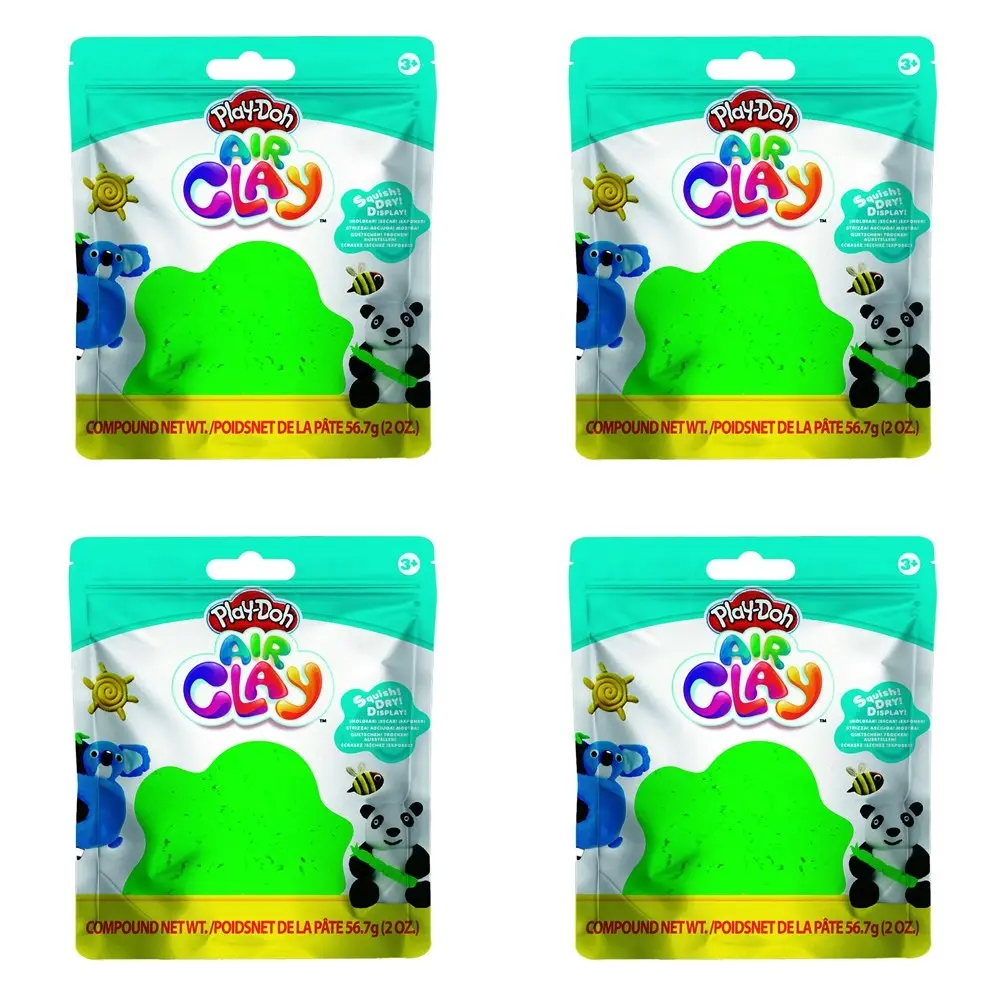 4x Play-Doh 2oz Air Clay Kids/Children Art Craft Fun Play Creative Toy 3y+ Green