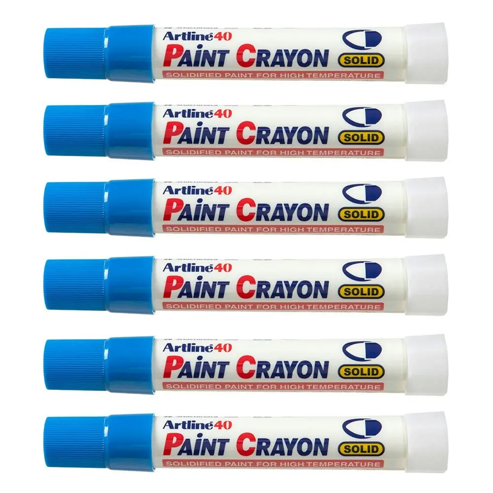 12PK Artline 40 Permanent Paint Crayon High Temperature - Blue