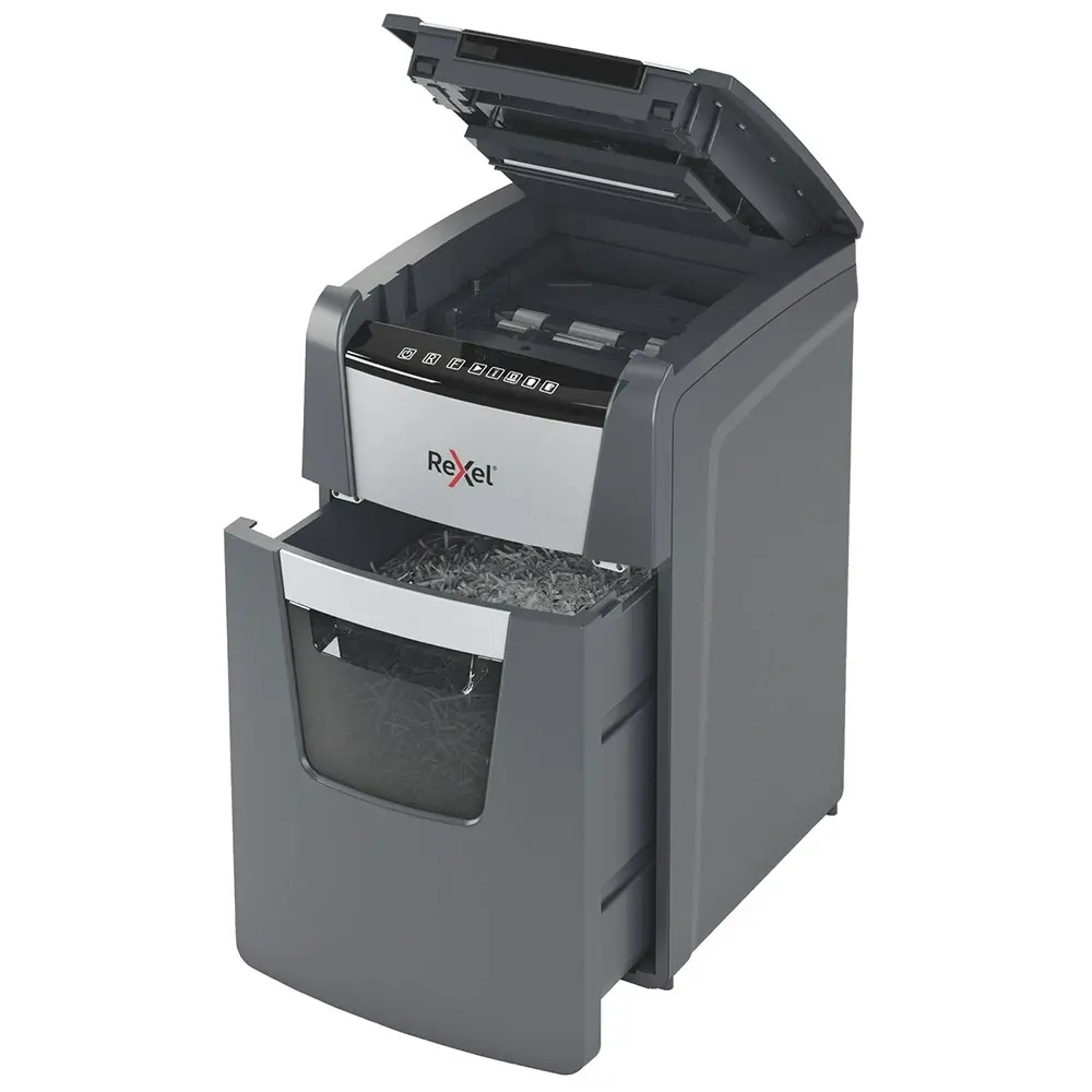 Rexel Optimum Auto+ Feed 44L 150X Office Document/Paper Shredder P4 Cross Cut