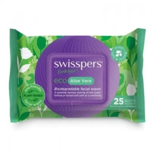 Swisse Swisspers Eco Facial Wipes Aloe Vera 25