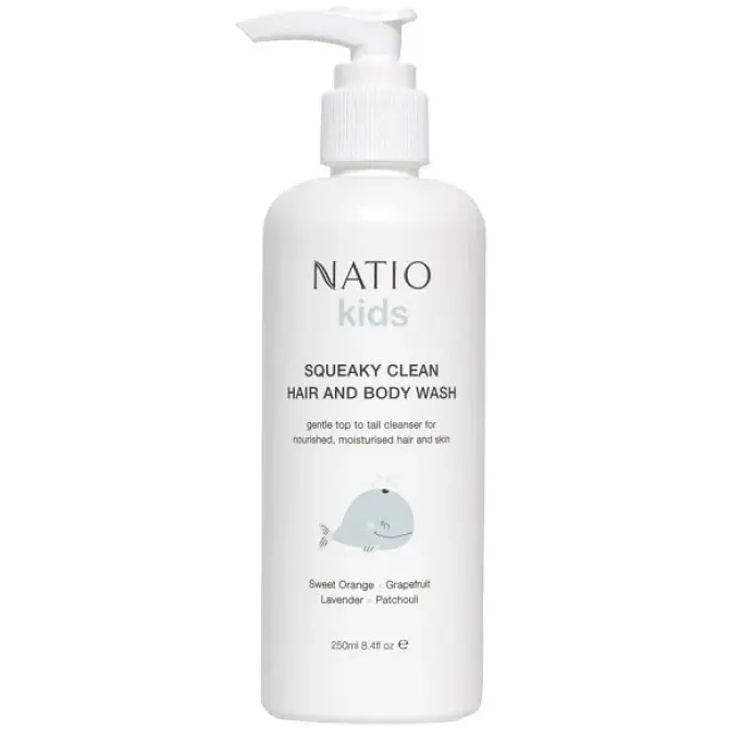 Natio Squeaky Clean Hair & Body Wash 250ml