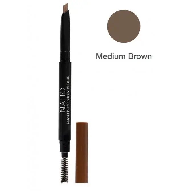 Natio Angled Eyebrow Pencil Medium Brown 0.2g