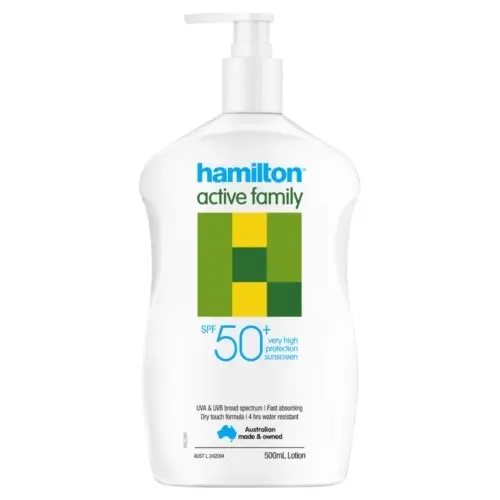 Hamilton Active Family Spf 50+ Sunscreen 500ml