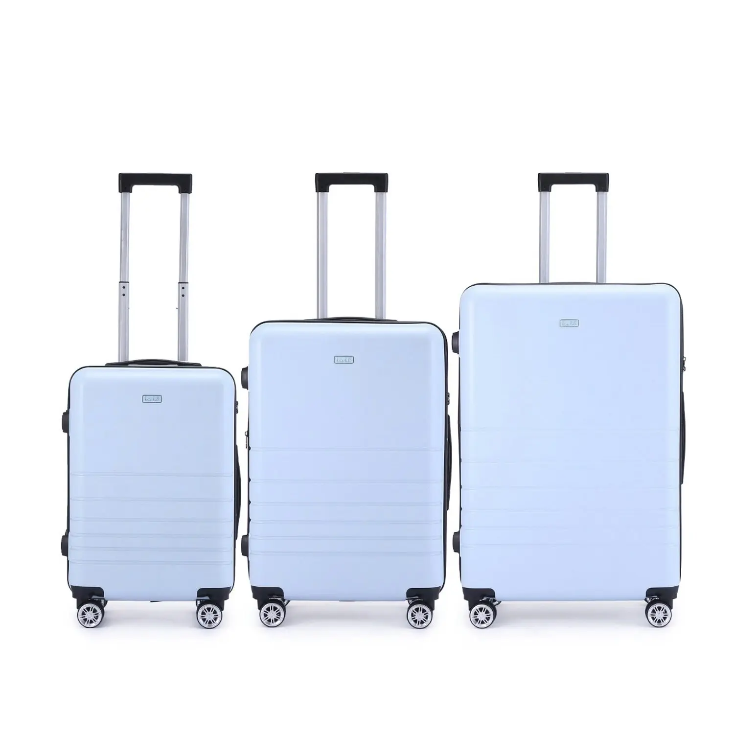 3pc Kate Hill Bloom Wheeled Trolley Hard Suitcase Luggage Set Blue S/M/L