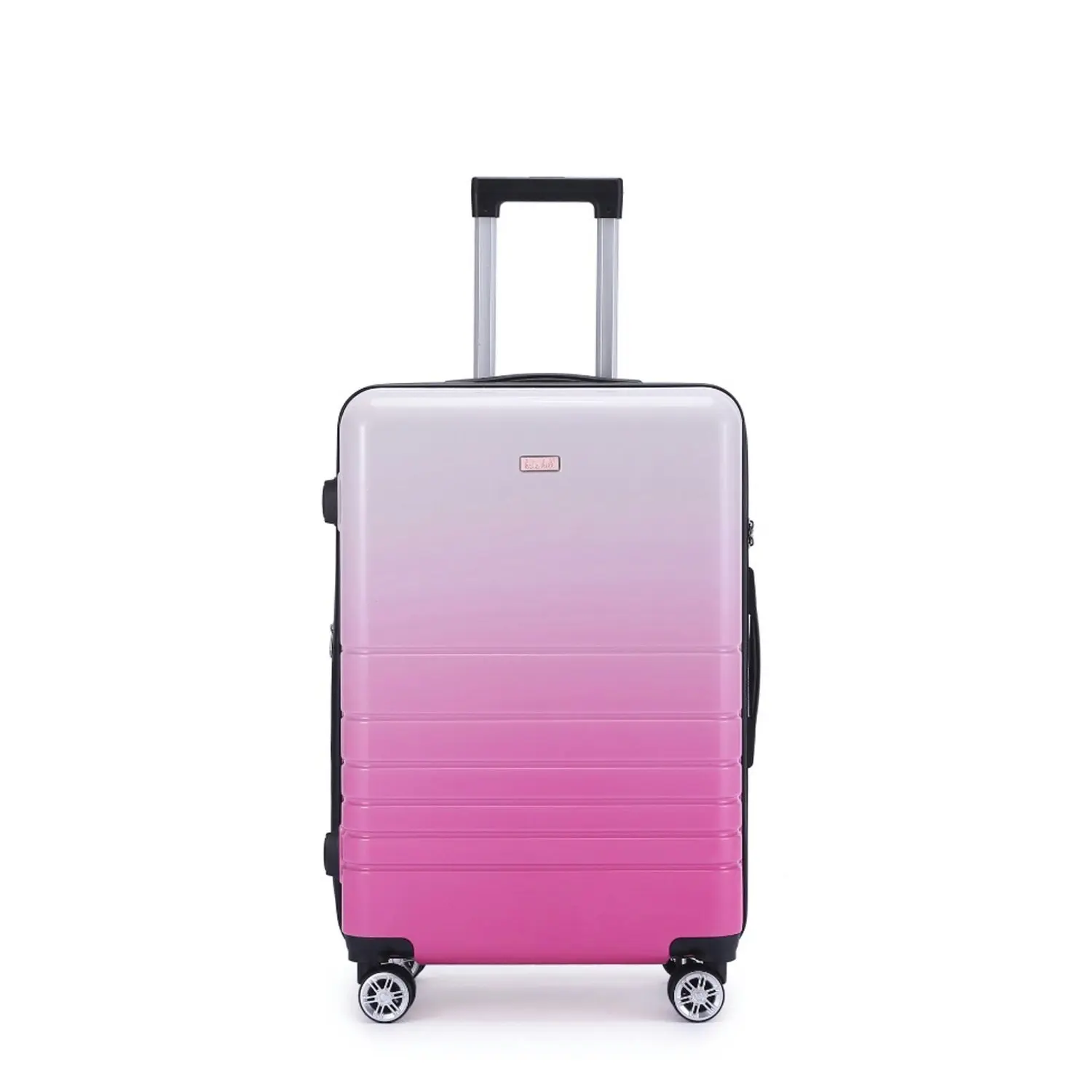 Kate Hill Bloom Luggage Medium Wheeled Trolley Hard Suitcase Pink Ombre 80-95L