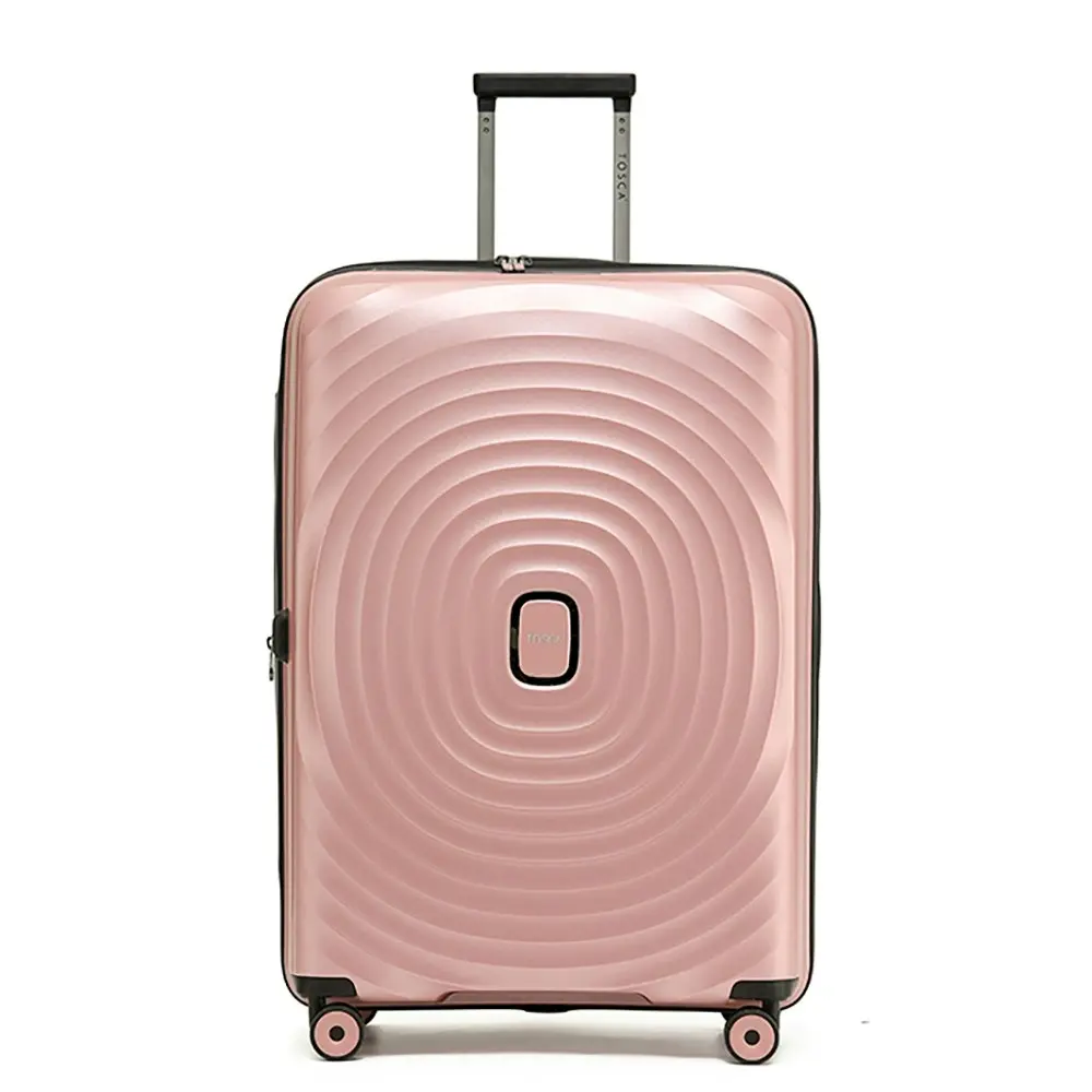 Tosca Eclipse 29" Checked Trolley Travel Lightweight Suitcase 77x51cm Rose Gold