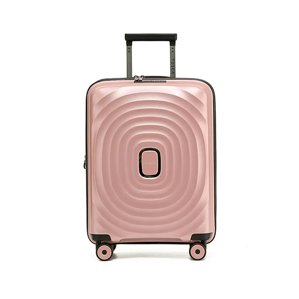 Tosca Eclipse 20" Cabin Trolley Travel Lightweight Suitcase 55x40x25cm Rose Gold