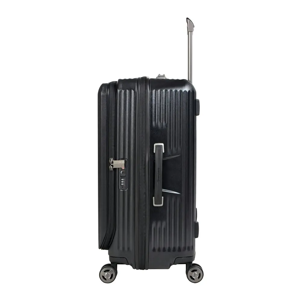 Eminent 24" Trolley Checked Hard Case Luggage Travel Suitcase 67x45x32cm - Black