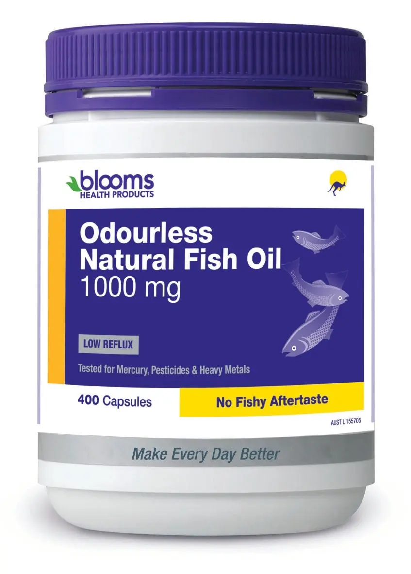 Henry Blooms Odourless Natural Fish Oil 1000mg 400 Capsules