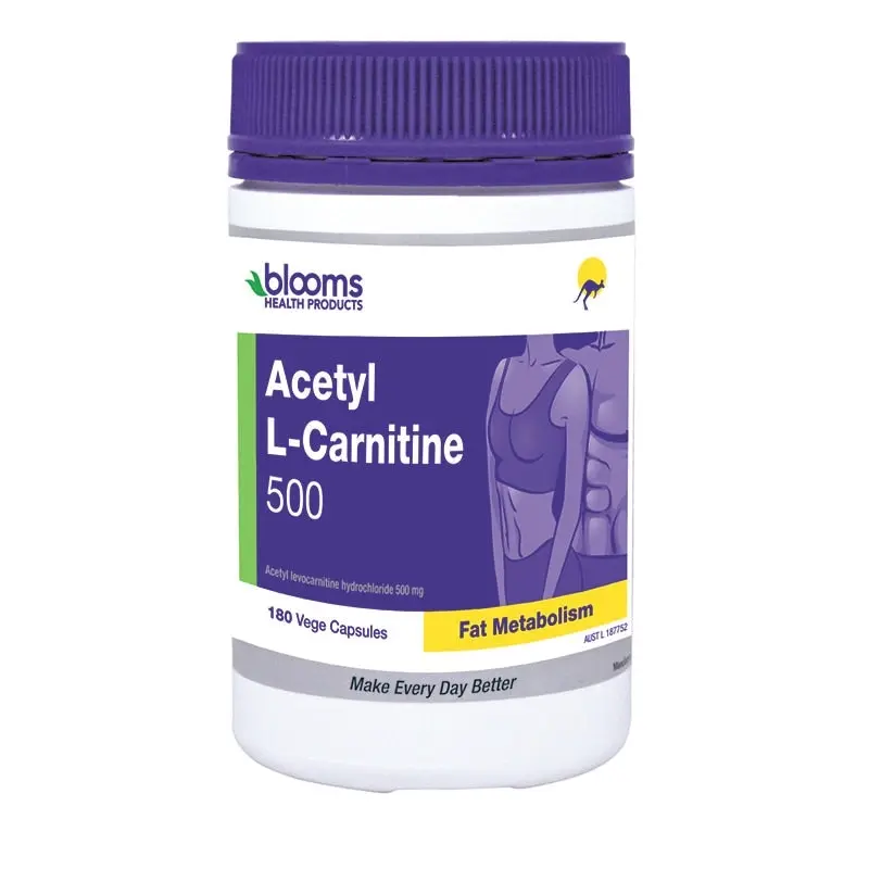 Henry Blooms Acetyl L-Carnitine 500 180 Vegetarian Capsules