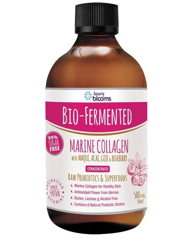 Henry Blooms Bio Fermented Marine Collagen 500ml