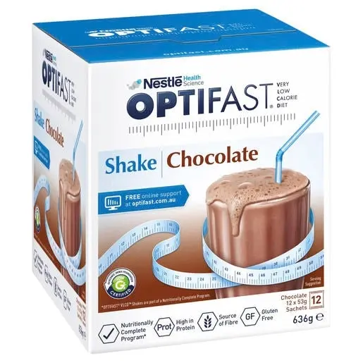 OPTIFAST VLCD Chocolate Shake 12 Pack 53g Sachets