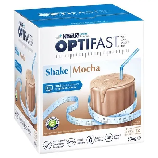 OPTIFAST VLCD Mocha Shake 12 Pack 53g Sachets