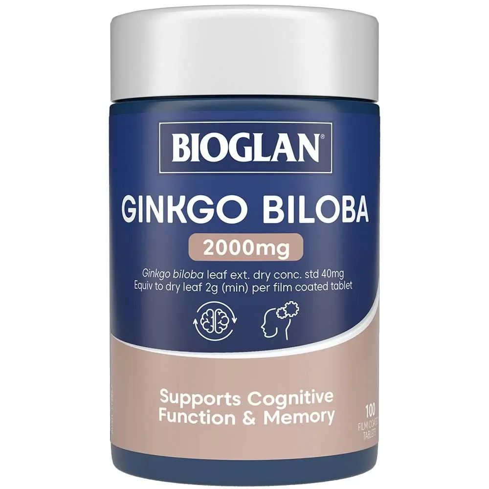 Bioglan Ginkgo Biloba 2000mg 100 Tablets