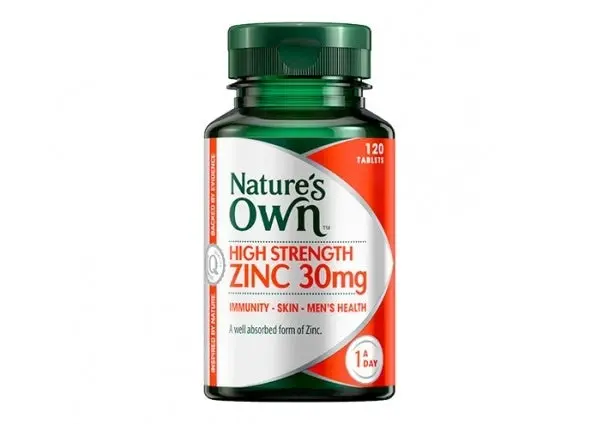 Natures Own High Strength Zinc 30mg 120 Tabs